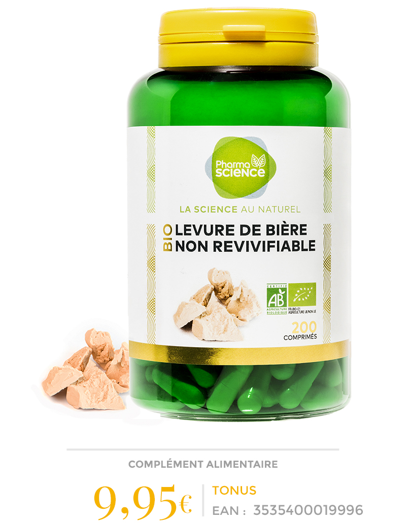 LEVURE DE BIÈRE NON REVIVIFIABLE BIO COMPLÉMENT ALIMENTAIRE