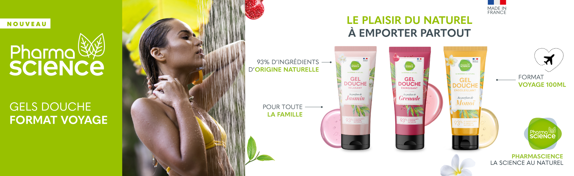 GELS DOUCHE FORMAT VOYAGE