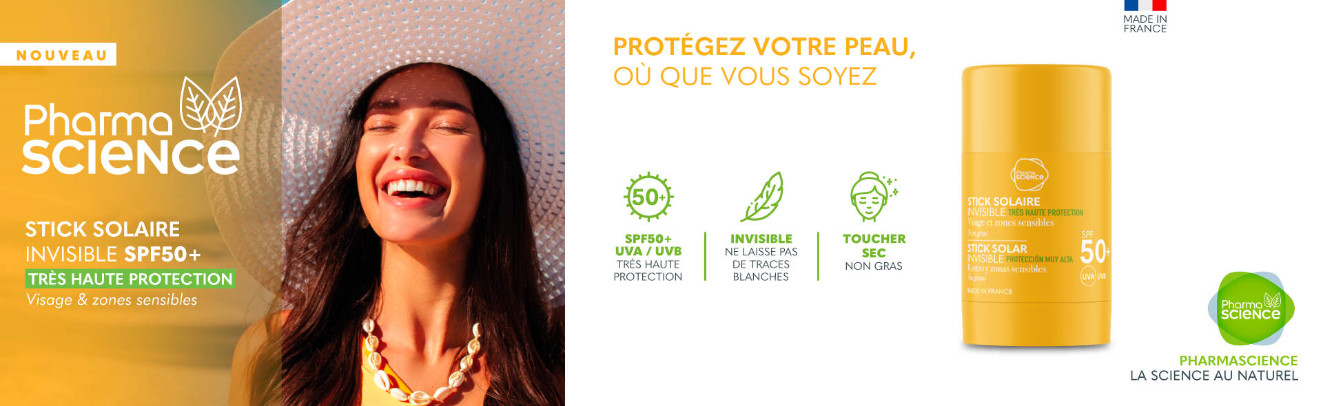 STICK SOLAIRE INVISIBLE SPF50+